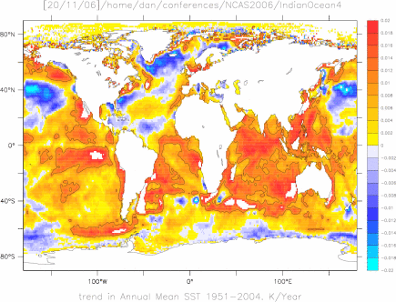 Indian Ocean Warming Faster than most other parts of the Ocean